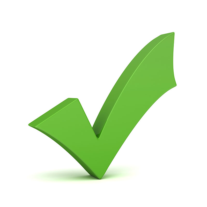 Green checkmark
